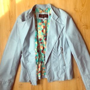 NWT Black rivet faux leather jacket